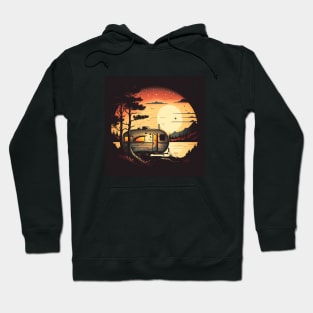 Camping Adventure Sunset, Camping Van Hoodie